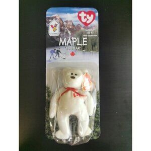 ty Beanie Babies Maple the Bear McDonalds House Only, Date Of Birth July 1, 1996
